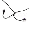 Natural Amethyst Oval Pendant Necklace NJEW-K258-01E-4