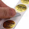 Flat Round Paper Thank You Stickers DIY-C042-09B-4