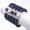 Natural Lava Rock Stretch Bracelets BJEW-JB03172-1