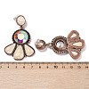 Alloy Synthetic Turquoise Dangle Stud Earrings EJEW-U053-04A-R-5