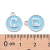 Platinum Plated Alloy Enamel Charms ENAM-S118-04C-P-3