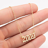 2009 Birth Year Number 201 Stainless Steel Pendant Cable Chain Necklaces FS-WGB5F08-46-1