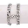 304 Stainless Steel Curb Chains Bracelets BJEW-JB06276-2