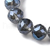 Transparent Electroplate Glass Beads Strands EGLA-N002-34D-F04-3