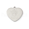 201 Stainless Steel Pendants STAS-F316-40P-04-1