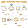 SUPERFINDINGS 120Pcs 4 Sytle CCB Plastic & Acrylic Linking Rings FIND-FH0006-19-2
