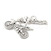 Tibetan Style Alloy Sport Pendants TIBEP-5267-AS-LF-2