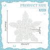 Flower Multi-Layer Polyester & Sequin Embroidery Appliques PATC-WH0010-35-2
