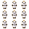 Alloy Enamel Pendants ENAM-CJ0002-43-1
