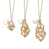 3Pcs 3 Styles 304 Stainless Steel Macrame Pouch Empty Stone Holder Necklace Making NJEW-JN05252-1