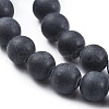 Natural Black Obsidian Beads Strands X-G-F662-01-8mm-3