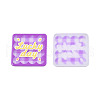 Transparent Printed Acrylic Cabochons TACR-N016-18-2