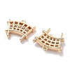 Brass Micro Pave Cubic Zirconia Charms KK-M102-54G-2