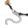 4Pcs Natural & Synthetic Gemstone Chip Beads & Cowrie Shell Beads Braided Bead Bracelets BJEW-JB11834-6
