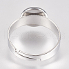 Non-Tarnish 304 Stainless Steel Pad Ring Settings X-STAS-G173-19P-8mm-4