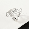 304 Stainless Steel Open Cuff Rings for Women RJEW-U061-02P-3