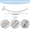 Beebeecraft 6Pcs Sterling Silver Tube Beads STER-BBC0007-47B-2