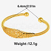 Stylish 304 Stainless Steel Spring Wire Cuff Bangles XA6036-2-4