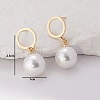 Stainless Steel Round Pendant Stud Earrings GO5279-1