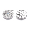 Brass Micro Pave Cubic Zirconia Pendants KK-S356-012P-NF-2