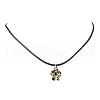 Summer Beach Dyed Synthetic Turquoise Turtle Pendant Necklaces NJEW-JN05020-4