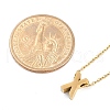 Ion Plating(IP) 304 Stainless Steel Pendant Necklaces NJEW-R050-01G-24-5