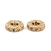 Brass Micro Pave Clear Cubic Zirconia Beads ZIRC-P091-04B-G-RS-1