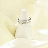 Hollow Out 304 Stainless Steel Cuff Rings for Women RJEW-G338-23P-2