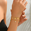 Brass Curb Chain Multi-strand Bracelets EC2222-2