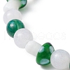 Lampwork Beaded Stretch Bracelet with Resin Mushroom Charms BJEW-JB09570-5