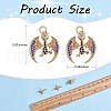 6Pcs 6 Style Rack Plating Brass Micro Pave Colorful Cubic Zirconia Pendants ZIRC-SZ0004-85-2