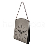 PU Leather Clock Wall Hanging Ornaments PW-WG37521-04-1