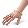 Dyed Natural Agate Beaded Stretch Bracelet BJEW-JB09179-5