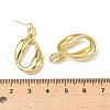 Oval Brass Dangle Stud Earrings EJEW-A132-03G-5