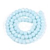 Frosted Opaque Glass Beads Strands GLAA-T032-P6mm-MBB10-2