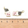 Brass Enamel Pendants KK-L237-013G-3