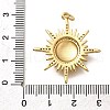 Brass Micro Pave Cubic Zirconia Pendants KK-Q043-25G-3