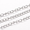 304 Stainless Steel Curb Chains X-CHS-K004-11P-0.8mm-1