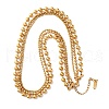 304 Stainless Steel 3 Layer Ball Chain Necklaces for Women NJEW-M107-04G-2