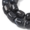 Natural Black Agate Beads Strands G-H295-F01-14-3