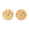 PVD Vacuum Plating 201 Stainless Steel Hollow Flat Round Links FIND-R149-03V-G-1