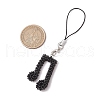 Glass Seed Bead Beaded Musical Note Charm Mobile Straps HJEW-MZ00185-3