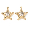 304 Stainless Steel with Rhinestone Charms STAS-Q345-13G-1