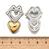 304 Stainless Steel Two-tone Stud Earrings for Women EJEW-R023-01GP-05-5
