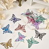  48Pcs 12 Colors Spray Painted 430 & 201 Stainless Steel  Filigree Pendants STAS-TA0002-20-13