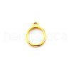Alloy Open Back Bezel Charms FIND-WH0094-90G-1