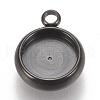 304 Stainless Steel Pendant Cabochon Settings STAS-K202-03C-B-1