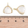 Brass Micro Pave Cubic Zirconia Pendants KK-C051-35G-3