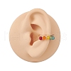 2Pcs Colorful Glass Cuff Earrings EJEW-JE05699-3