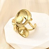 304 Stainless Steel Cuff Rings RJEW-D320-04G-2